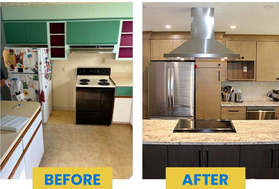 Kitchen Remodel before and after