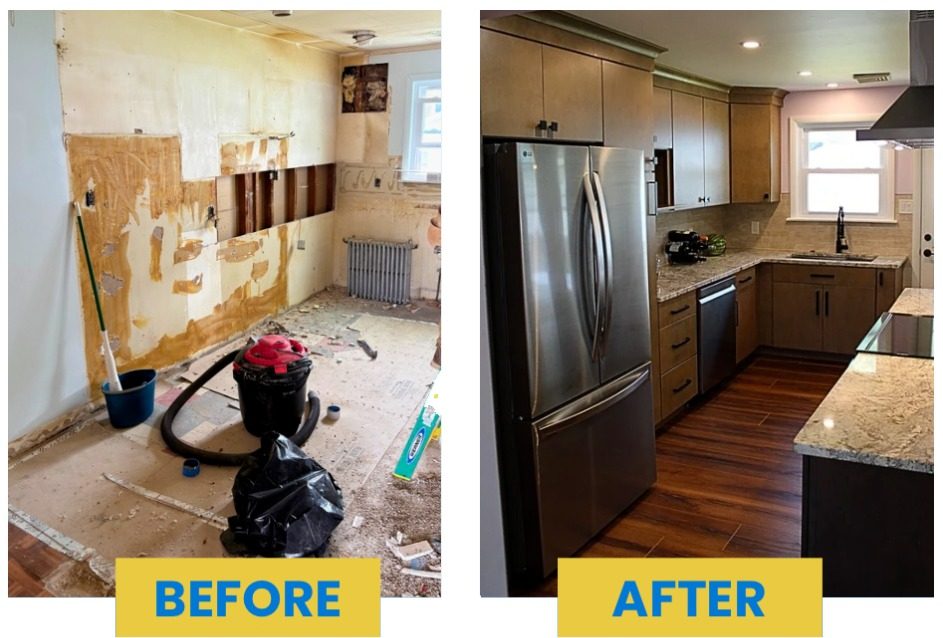 Kitchen Remodel before and after