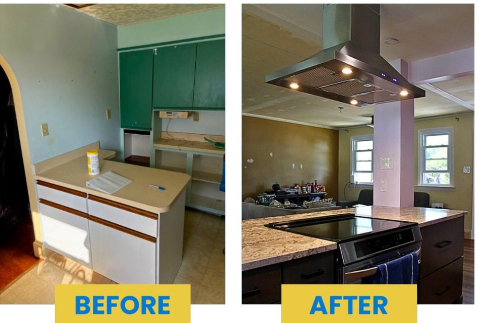 Kitchen Remodel before and after