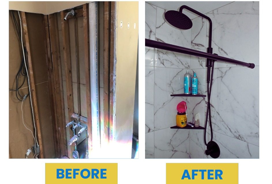 bathroom remodel before and after