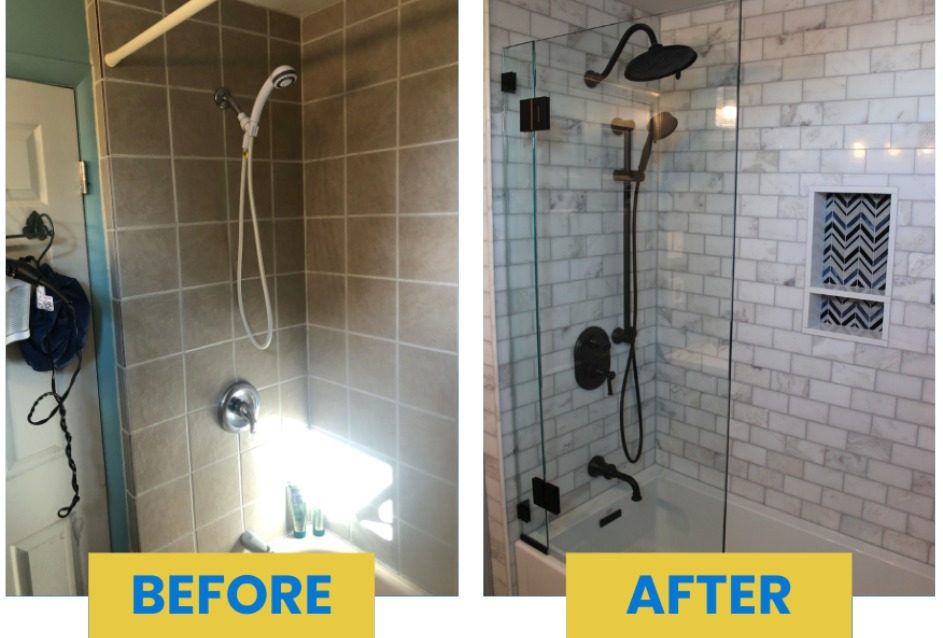 bathroom remodel before and after