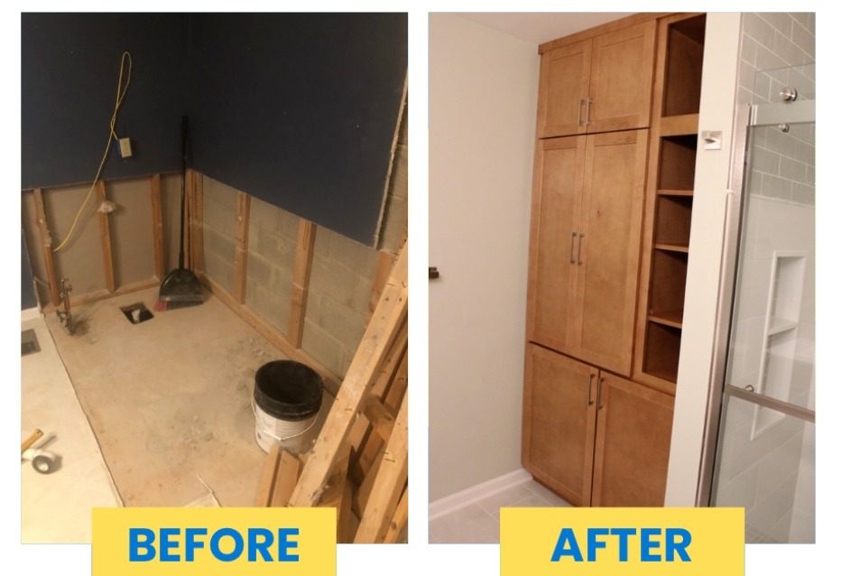 bathroom remodel before and after