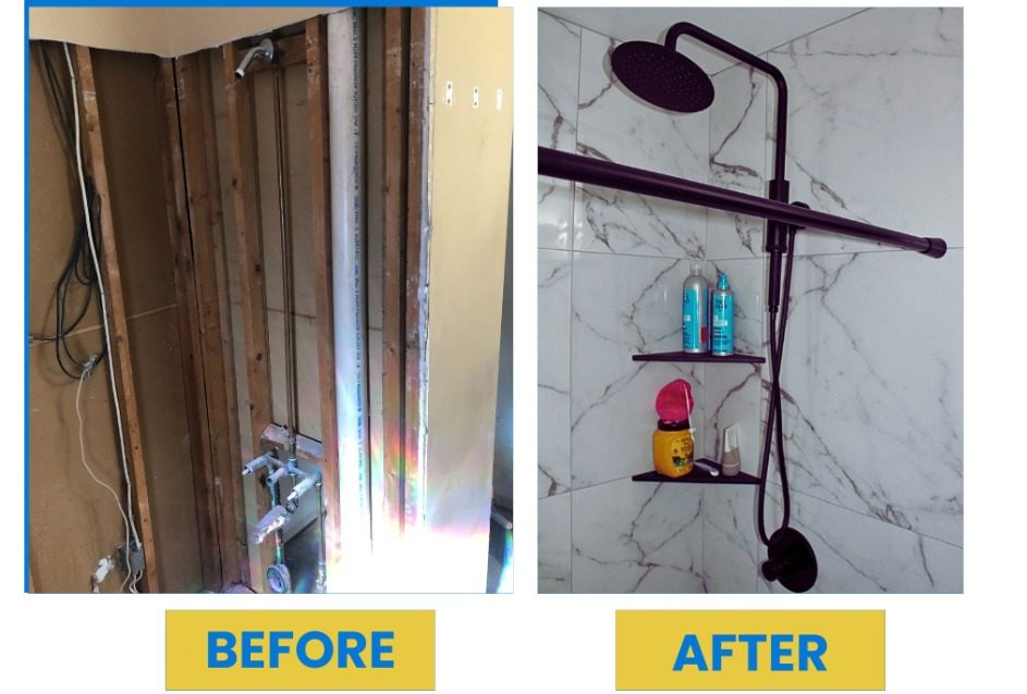 bathroom remodel before and after