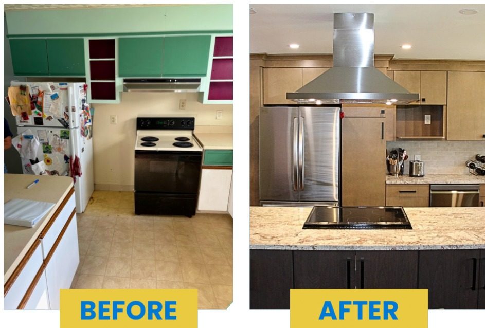 Kitchen Remodel before and after