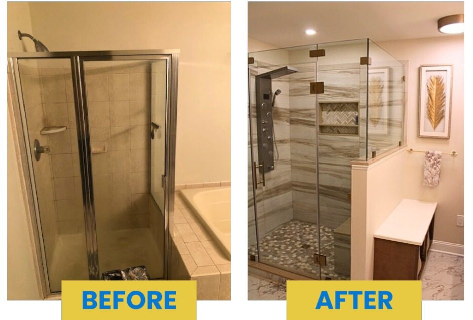 bathroom remodel before and after