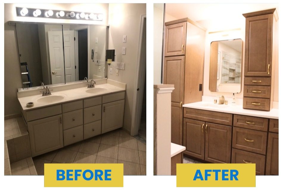 bathroom remodel before and after